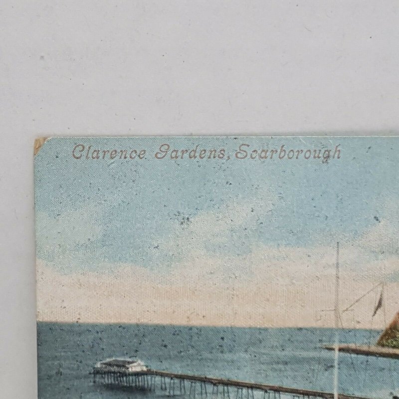 Clarence Gardens Scarborough UK Vintage Postcard