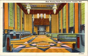 Postcard TRAIN STATION SCENE Omaha Nebraska NE AO9723