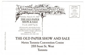 Drink Coca Cola, The Old Paper Show, Toronto 1987, Deltiology