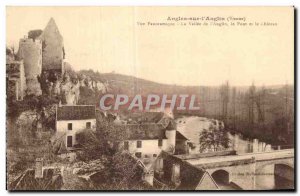 Old Postcard Angles on I Anglin (Vienna) Panoramic La Vallee I Anglin Bridge ...