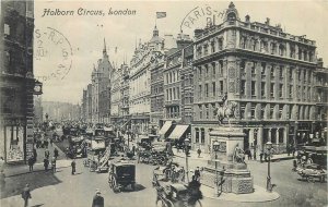 Postcard England London early XX century Holborn Circus