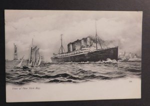 1900s Ship Postcard Cover From Weehawken NJ to Naugatuck CT S.S. Deutschland 