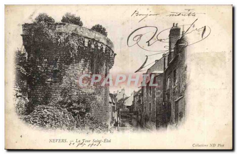 Nevers - La Tour Saint Eloi - Old Postcard