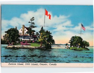 Postcard Zavicon Island, 1000 Islands, Canada