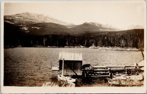 Atlin BC Boats Dock Real Photo Postcard G78