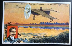 Mint France Picture Postcard PPC Early Aviation Esnault Pelterie Pilot