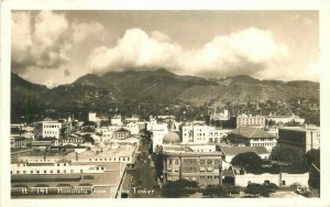 Aloha Tower Birdseye View #H-141 Hawaii 1938 RPPC Photo Postcard 21-848