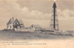 Marblehead Massachusetts scene at Marblehead Neck Lighthouse antique pc DD7993