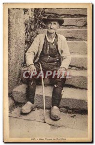 Old Postcard Folklore Old Peasant Morbihan