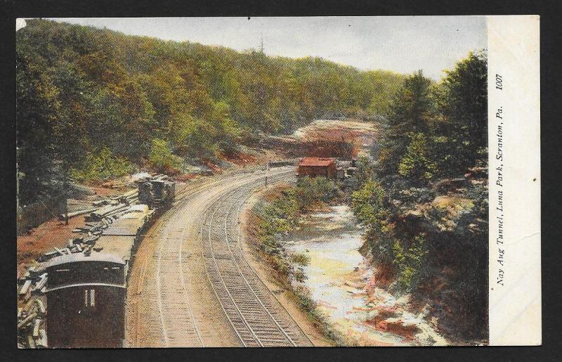 Nay Aug Tunnel Luna Park Scranton PA Unused c1910s