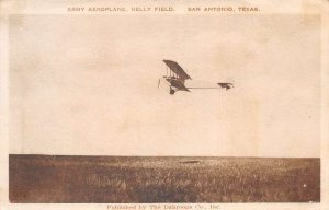 San Antonio Texas Kelly Field Army Aeroplane Vintage Postcard AA67922