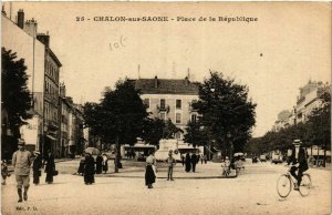 CPA CHALON-sur-SAONE - Place de la Rebublique (386746)