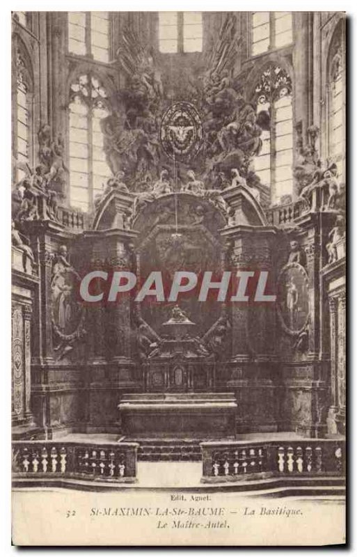 Postcard Old St Maximin La Saint Baume Basilica Altar The Master