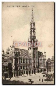 Old Postcard Belgium Brussels City Hall