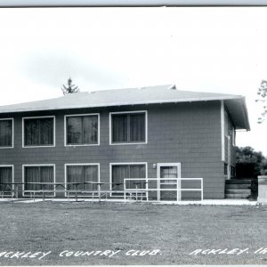 c1950s Ackley, IA RPPC Country Club Real Photo Postcard Golfing Building A107