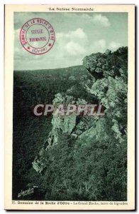 Old Postcard La Suisse Normande Field of Rock of Oetre Grand Terre Roche From...