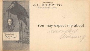 J.P. MOREY CO. Des Moines, Iowa R.L. Paul Advertising 1907 Vintage Postcard