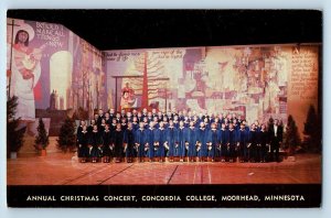 Moorhead Minnesota MN Postcard Annual Christmas Concert Concordia College c1958