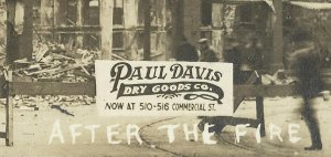 Waterloo IOWA RP 1914 FIRE Disaster PAUL DAVIS STORE Street Scene