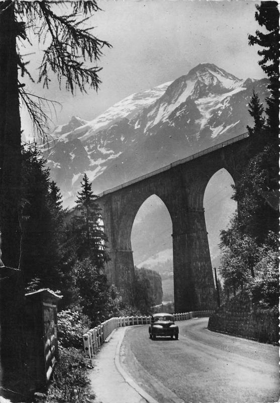 BR19425 Massif du mont blanc viaduc de sainte marie et mont blanc  france