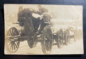 Mint USA Real Picture Postcard RPPC Us Army In France Snow Storm