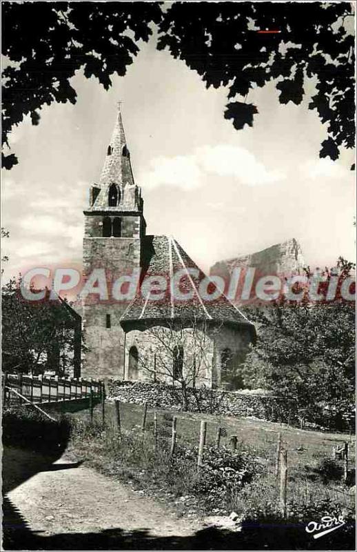 Postcard Old Clelles (Isere) alt 820 m Church (Historic Monument) and the Mon...