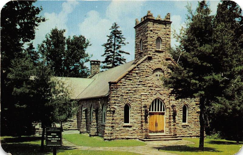 Big Moose New York~Community Chapel~Built of Natural Stone from Dart Mtn~c1950s