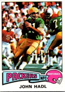 1975 Topps Football Card John Hadl Green Bay Packers