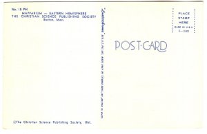 2 Postcards, Mapparium, Map of Western and Eastern Hemispheres