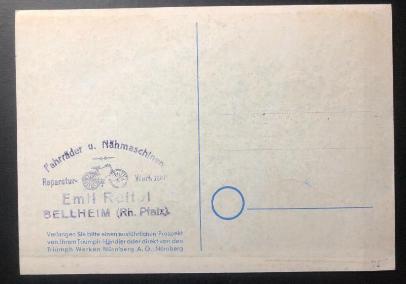 Mint Germany Picture Postcard Advertising Triumph Bicycles