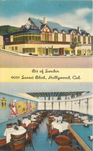 California Hollywood Bit of Sweden Restaurant Colorpicture Postcard 22-8668