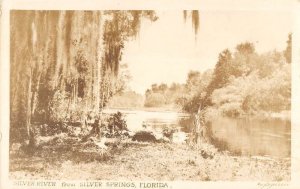 Silver Springs Florida birds eye view showing Silver River real photo pc BB1305