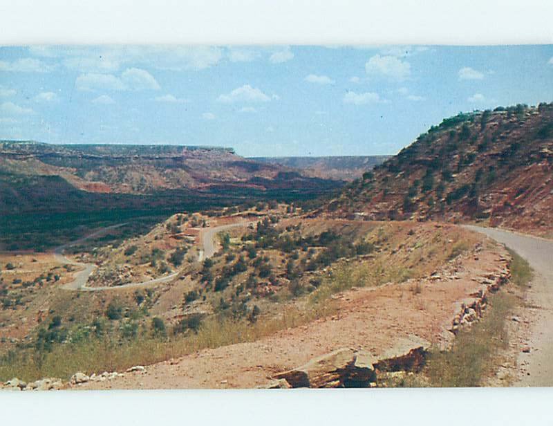 Pre-1980 COUNTRY ROAD Palo Duro Canyon - Near Amarillo Texas TX AD6206