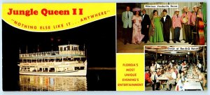 FORT LAUDERDALE, Florida FL ~ JUNGLE QUEEN II Boat c1950s-60s Long Postcard