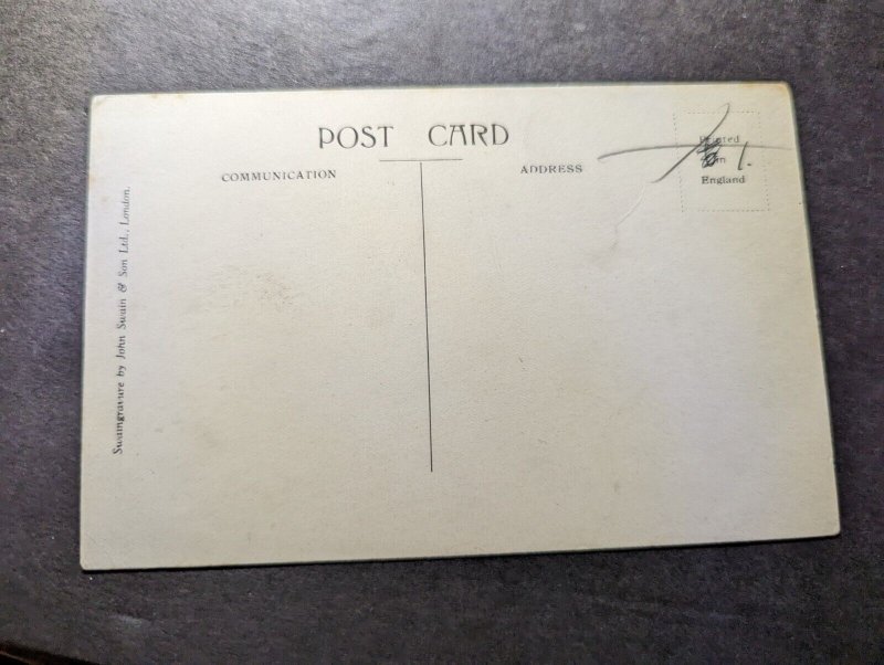 Mint England Zeppelin HM Airship R34 Aviation Postcard