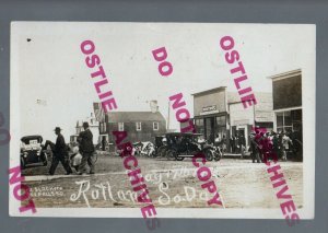 Rutland SOUTH DAKOTA RPPC 1912 MAIN STREET nr Brookings Madison 202 Population