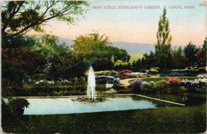 Miss Adele Kneeland's Garden Lenox MA Mass c1911 Postcard D74