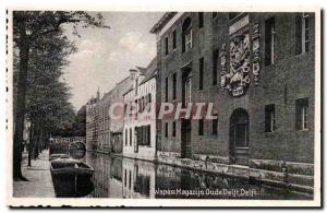 Netherlands Old Postcard Wapen Magazijn Oude Delft