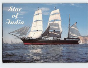 Postcard The Star Of India San Diego Bay California USA