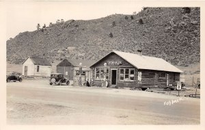 J38/ Virginia Dale Colorado RPPC Postcard 40s Gas Station Post Office Store 62