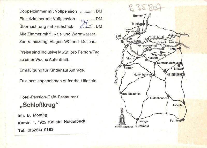 B35807 Heidelbeck Hotel Schlosskrug  germany