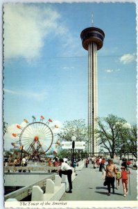 Postcard - The Tower of the Americas, 1968 World's Fair, HemisFair - Texas