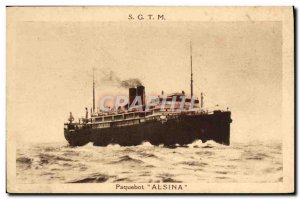 Postcard Old Ship Boat Alsina SGTM