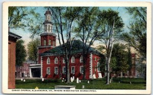 Postcard - Christ Church, Where Washington Worshipped - Alexandria, Virginia