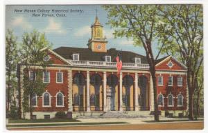 New Haven Colony Historical Society Connecticut linen postcard