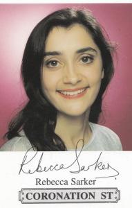 Rebecca Sarker Coronation Street Actress Printed Signed Rare TV Cast Card Photo