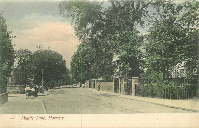 North London UK Hornsey Postcard C-1910 Middle Lane Smith #197 22-1821