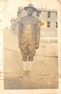 Black Army Man Postcard