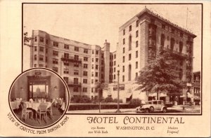 Postcard Dining Room at Hotel Continental in Washington D.C.