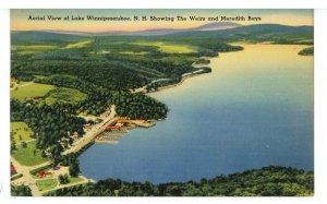 NH - Lake Winnipesaukee. Aerial View, The Weirs & Meredith Bays